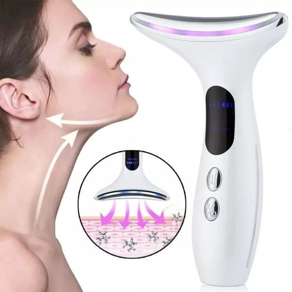 Face lifting massager EMS, vibration, heat, 3 color lights