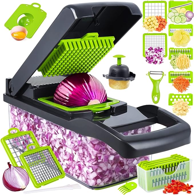 16-in-1 Vegetable Chopper & Slicer with Container