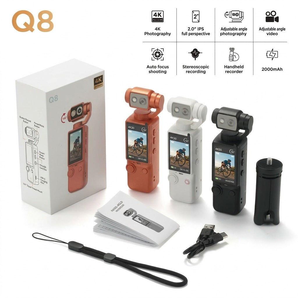 OZOT Q8 4K Handheld Gimbal Camera