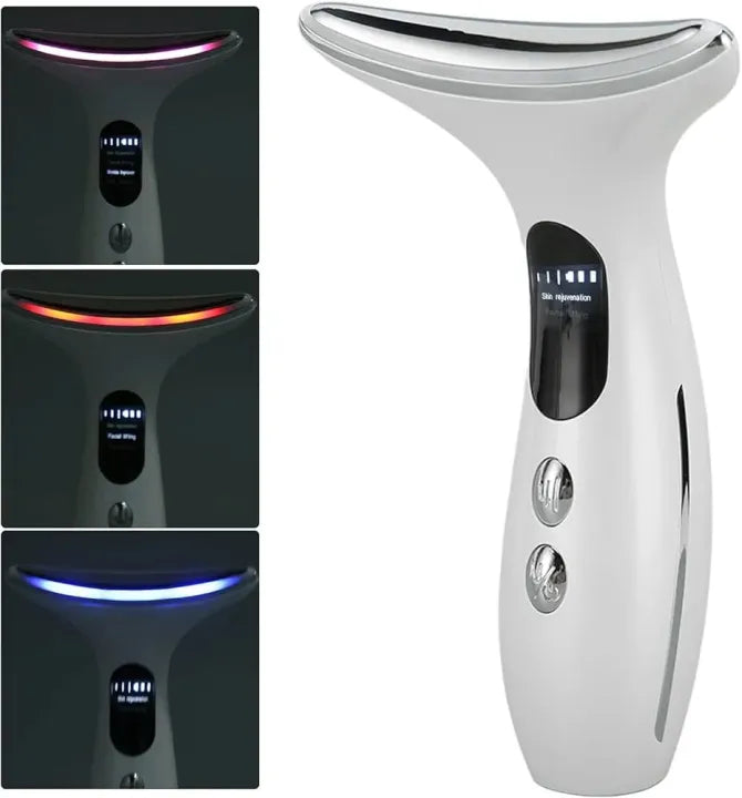 Face lifting massager EMS, vibration, heat, 3 color lights