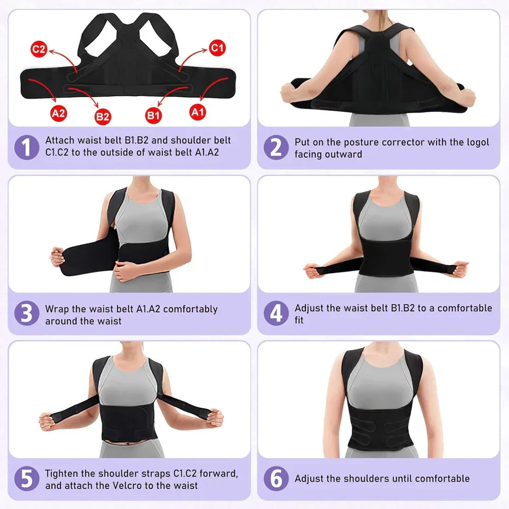 Adjustable Posture Corrector  Muscle Support