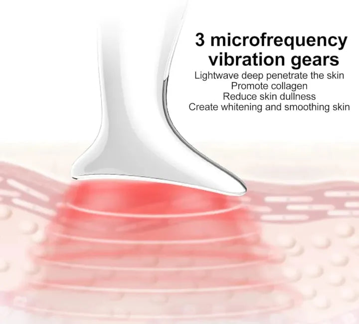Face lifting massager EMS, vibration, heat, 3 color lights