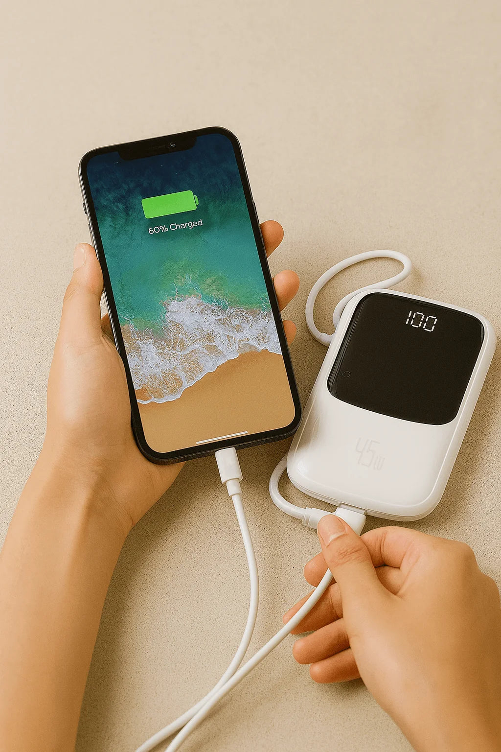 Bastec BC408 20,000mAh Power Bank – 45W Fast Charging