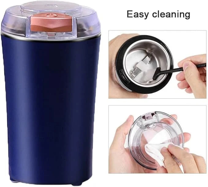 Electric Spice Grinder – 200W Multi-Purpose Coffee, Herb & Grain Grinder with Stainless Steel Blade