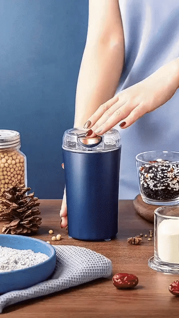 Electric Spice Grinder – 200W Multi-Purpose Coffee, Herb & Grain Grinder with Stainless Steel Blade