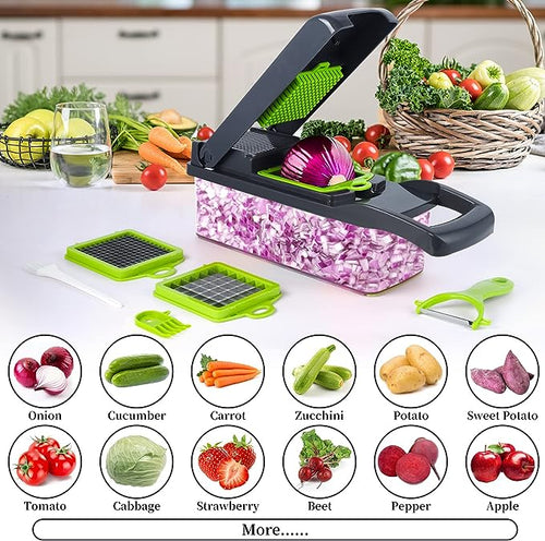 16-in-1 Vegetable Chopper & Slicer with Container