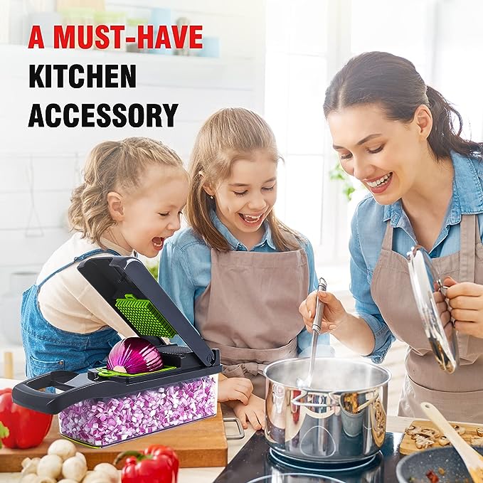 16-in-1 Vegetable Chopper & Slicer with Container